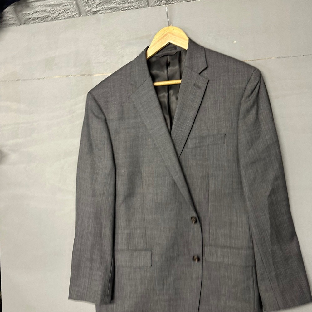Lauren Ralph Lauren‎ Mens Wool Blend Plaid Sport Coat Blazer 44R Charcoal Gray